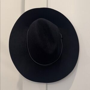 J Crew Navy Wool Floppy Hat, Size Small/Medium
